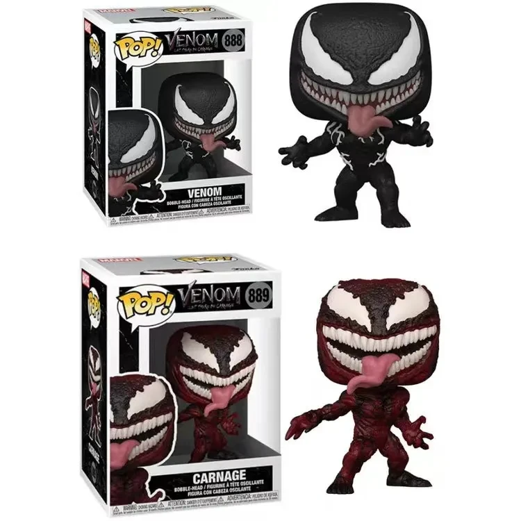 NEW Arrival Funko Pop Venom Series VENOM #888 CARNAGE #889 Action Figure Collection Model Gifts for Birthday Gift