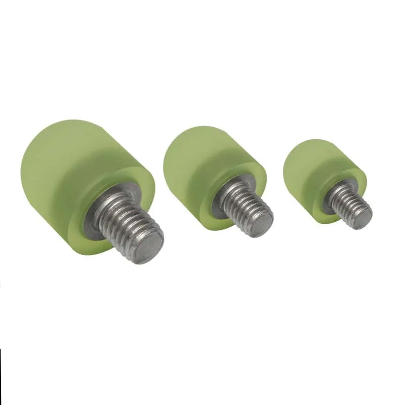 AAN Series PU Coated Screw M5 M6 M8 Stainless Steel Bolt Green Polyurethane Arc Rounded Head Anti-slip Rubber Cover Screw