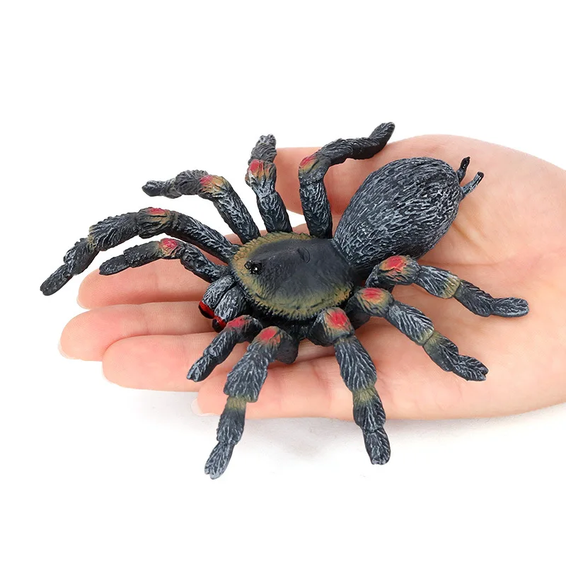 Novelty Funny Children Static Insect Animal Model Simulation Large Black Spider Tarantula Children Halloween Prank Scary Toys