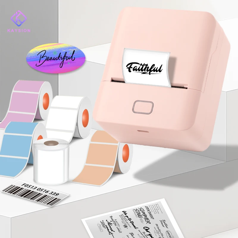 

KAYSION термоэтикетка, наклейка, устройство для печати, Bluetooth, мобильный беспроводной принтер для бизнеса, домашнего офиса, 20-50 мм