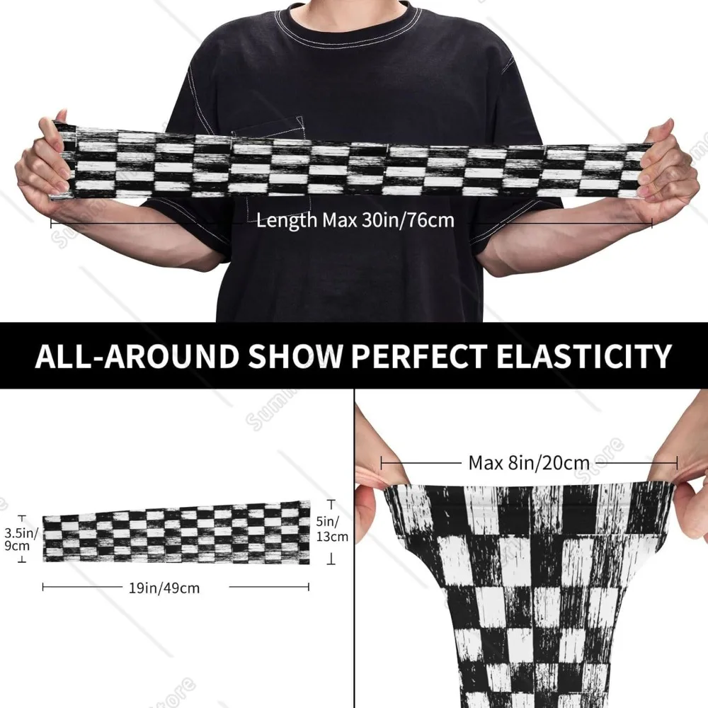 Mangas refrescantes de rejilla de tablero de ajedrez, cubierta de brazo de protección solar, manga de campaña de seda de verano, funda para exteriores