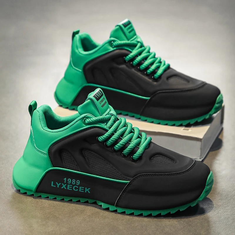 

High Quality Mens Casual Shoes Fashion Outdoor Sneakers Anti Slip Abrasion Resistant Soft Thick Sole Outdoor Casual Sport Shoes