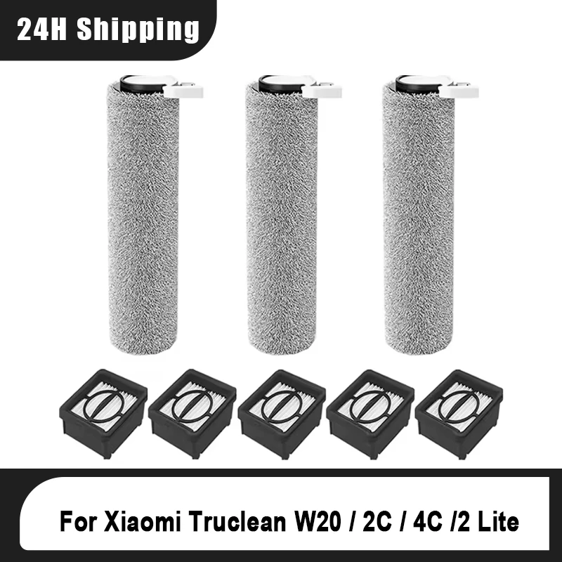For Xiaomi Truclean W20 / 2C / 4C / 2 Lite Filter Hepa Parts Accessories Replacement Wet-Dry Vacuum Roller Brushbar Brush
