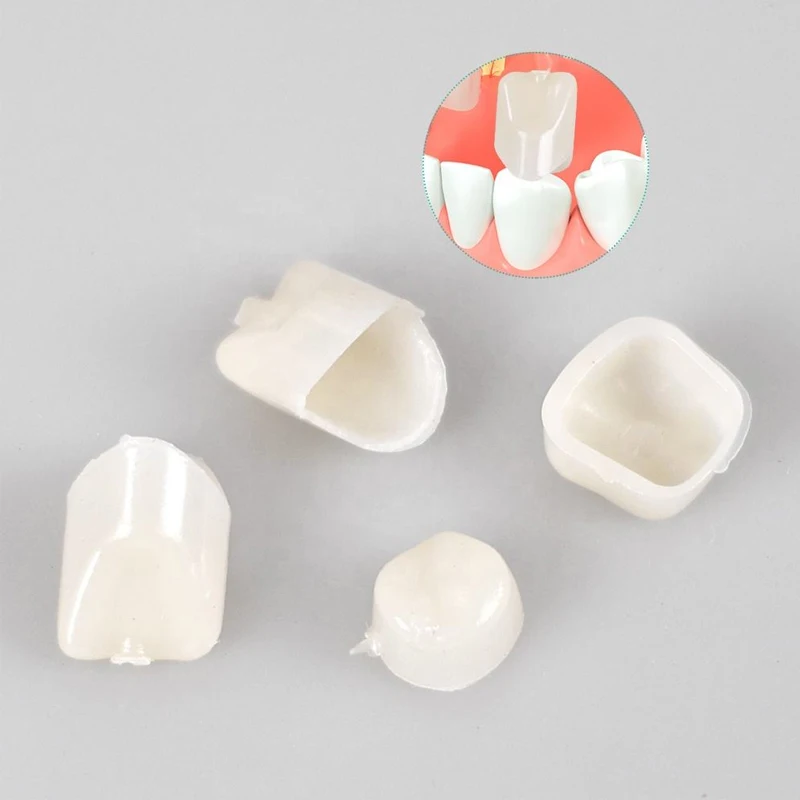 GULPOOE 1Box Dental Temporary Crown Porcelain Materials Teeth Crown Whitening Anterior Posterior Crown Tooth Veneers Oral Care