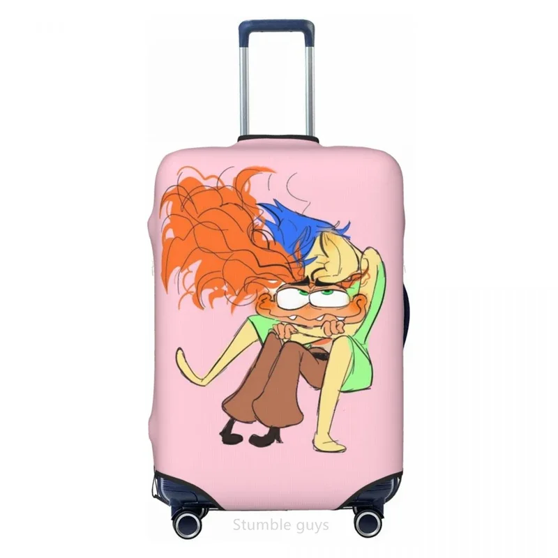 

18-32 Inch Elastic Luggage Cover Stylish Isides Print Durable Dustproof Anti-Scratch Washable Travel Protective Accessory