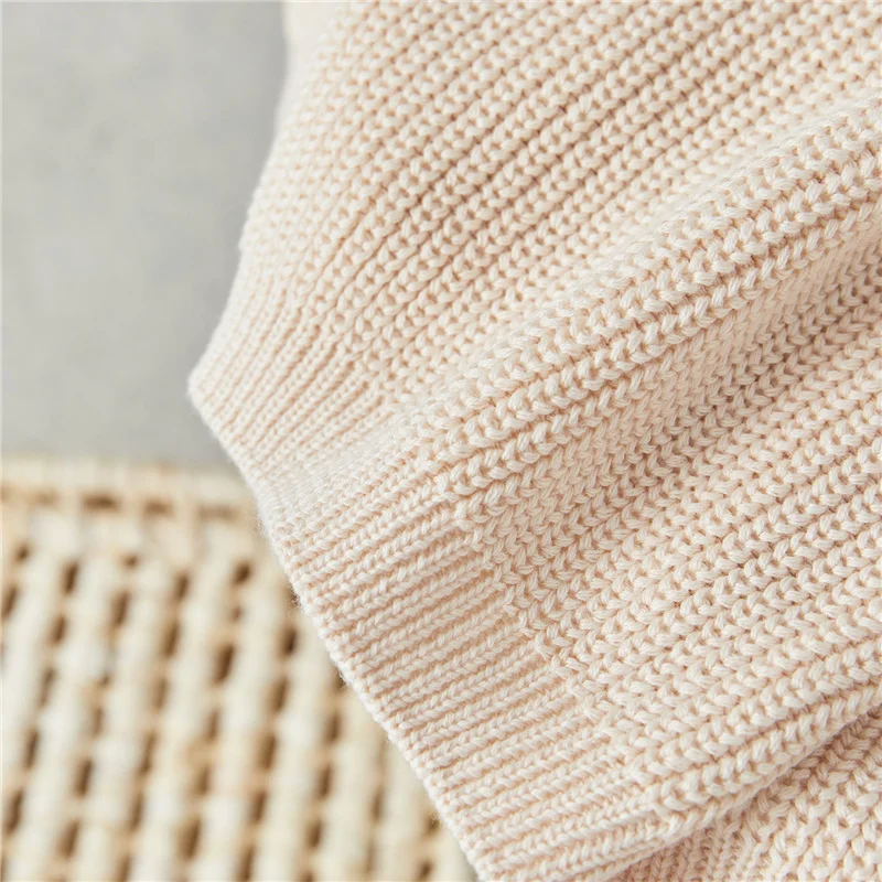 Suefunskry Newborn Baby Girl Boy Knitted Long Sleeve Autumn Winter Sweater Christmas Letter Print Loose Pullover Casual Tops