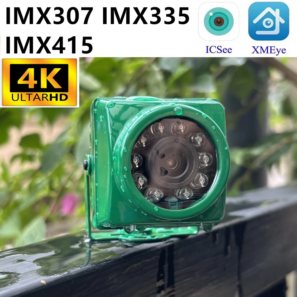 Mini Outdoor Camera ICSEE 4K IPC IP67 Waterproof 3/4/5/8MP Outdoor IR Night Vision POE Webcam Motion Detection Security Camera