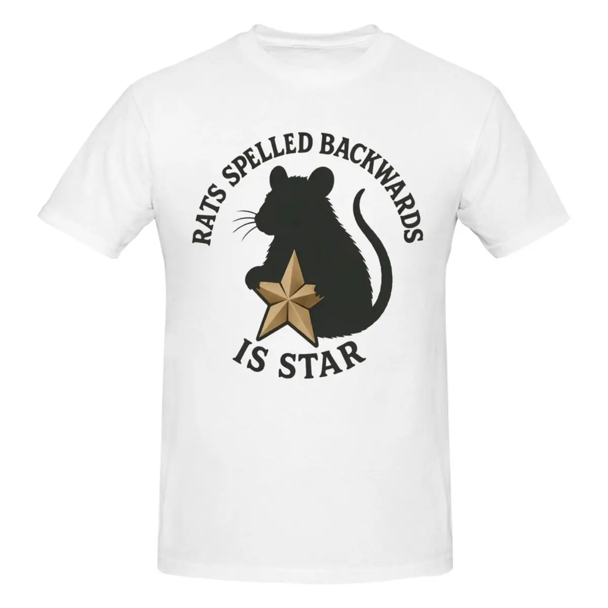 Men Rats Spelled Backwards Is Star Funny Rat Meme Trending T Shirt Streetwear Cotton Men T Shirt