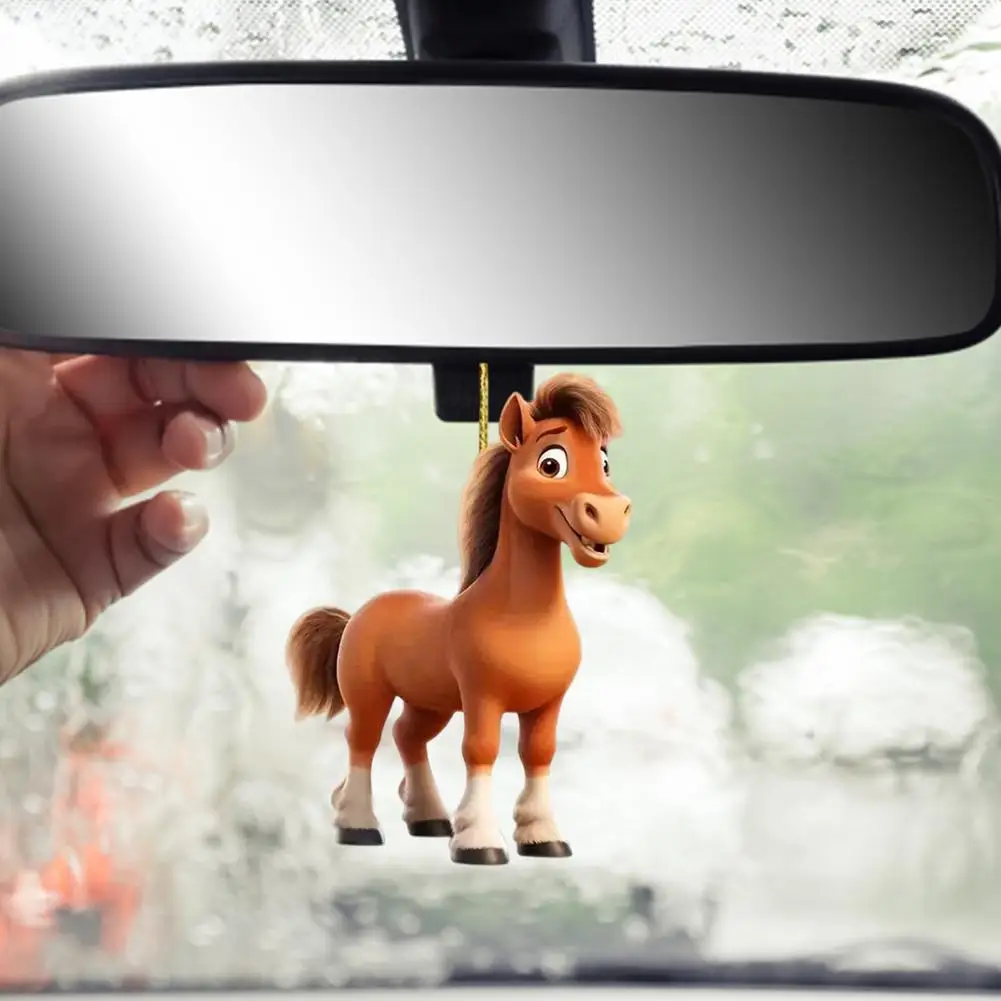 

Horse Pendant Necklace Horse Jewelry Elegant Horse Pendant for Car Christmas Trees Decorative Hanging Accessory for Doors