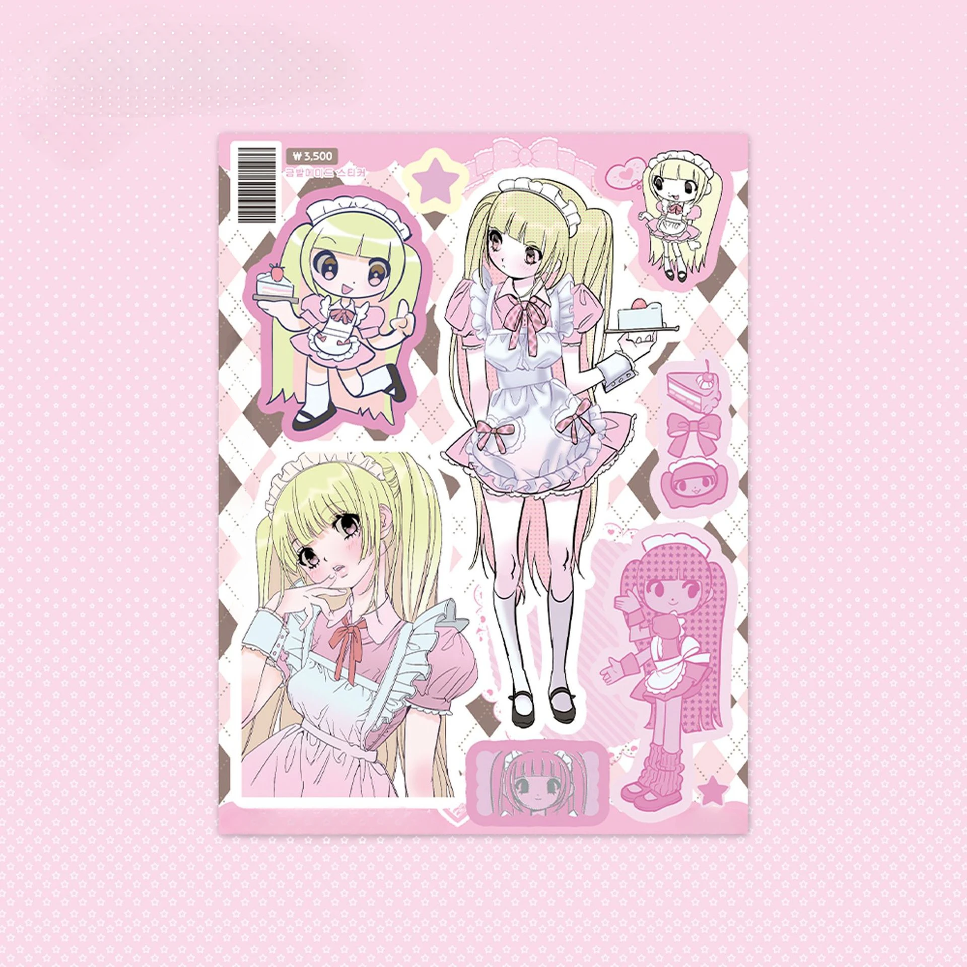 2025 New Stickers Guka Character Hot Girl Maid Stickers Mobile Phone DIY Decoration Material