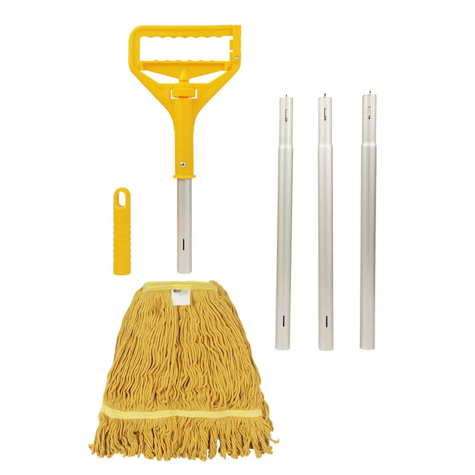 Mop With Strings Reusable Four-Section Sweeping Cloth Floor Mops For Cleaning For Bathroom Kitchen Living Room Bedroom Balcony