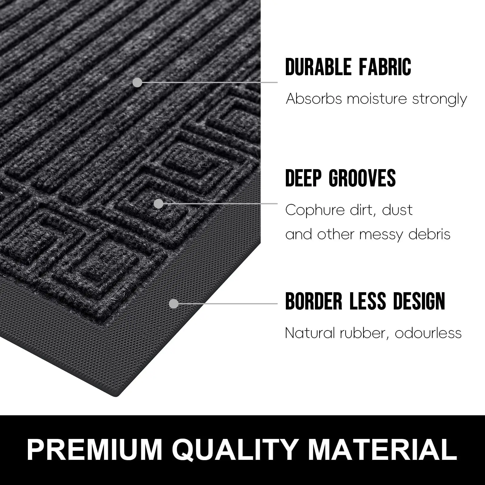 Olanly Entry Door Floor Mat Dirt Trapping Low Profile Doormats Non-slip Kitchen Mats Entrance Door Floor Carpets For Home Decor