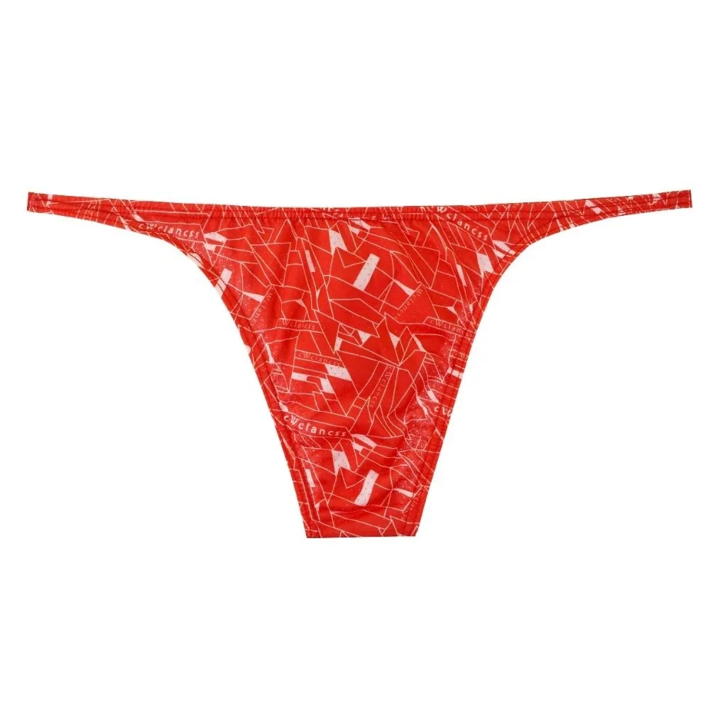 

Simple Low Waist Male Underwear Mesh Stretch Men Briefs Moisture Wicking Fashion Geometric Pattern Panties Daily