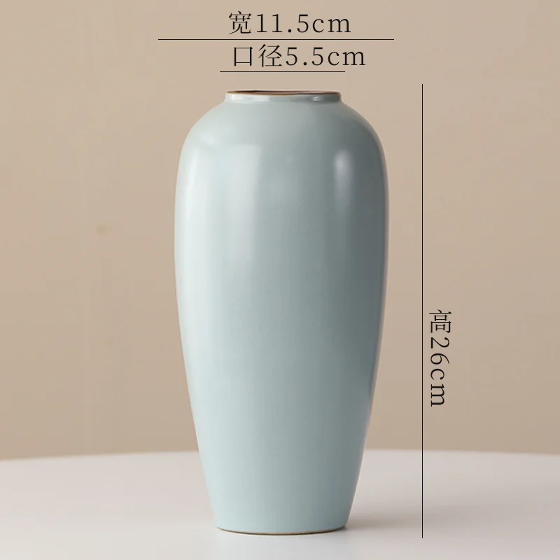 YFY vase ceramic flower ware hydroponic retro ornament simple living room flower arrangement homestay study home dried flowers