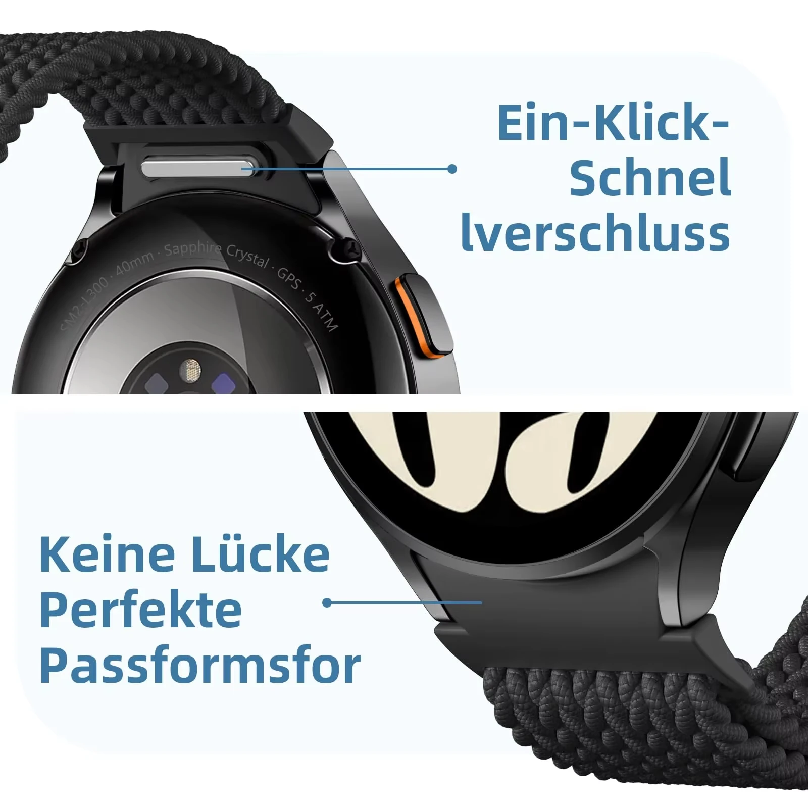 المظلة مضفر الفرقة لساعة سامسونج جالاكسي 7 6 5 4 FE 5 Pro 45 مللي متر 40 مللي متر 44 مللي متر كوريا سوار Watch6 4 الكلاسيكية 47 مللي متر 43 مللي متر حزام #4