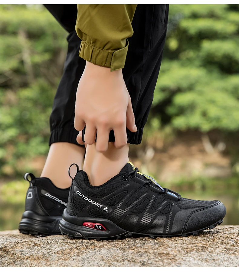 Atmungsaktive Mesh-Wanderschuhe für Herren, leicht, rutschfest, wasserdicht, verschleißfest, Outdoor-Trekking-Camping-Sneaker – Detail 23