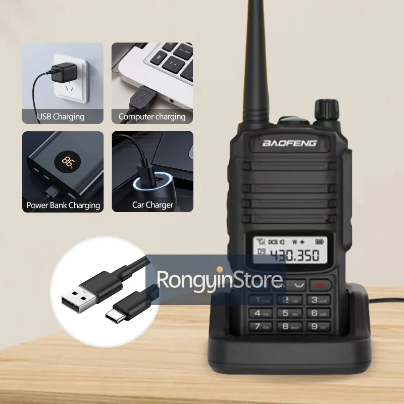 UV-5RM Baofeng اسلكية تخاطب Ture 10 واط راديو FM IC شهادة USB-C شحن عالية الطاقة 2500 مللي أمبير/3800 مللي أمبير/6800 مللي أمبير نسخة التردد #6