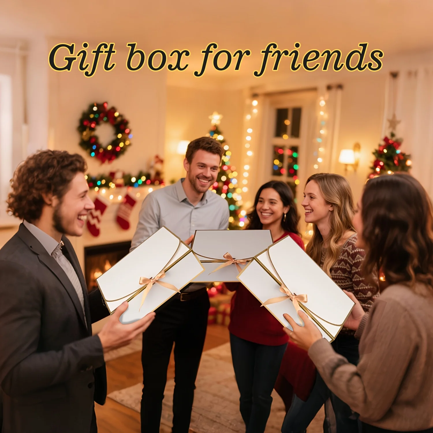 5 Sets elegante weiße Geschenkboxen, ideal für Hochzeiten, Brautjungfern-Geschenke, Einweihungsfeiern, Geburtstage, besondere Anlässe, Geschenkverpackungen – Detail 3