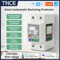 TNCE Tuya WiFi Smart Circuit Breaker 2P 1-63A Over/Under Voltage current Leakage Protector Switch, Power Circuit Relay Breaker