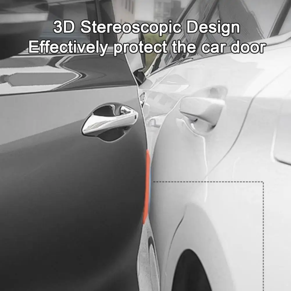 3D Silicone  Anti-collision Strip Car Door Edge Guard with Strong Adhesive Tape Scratch Proof Bumper Strip Protector  for Mirror