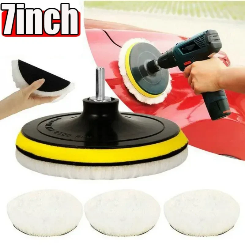 5 Sizes Car Wool Polishing Disc Car Beauty Waxing Buffing Cars Paint Care Polisher Sponge Pads Auto Washing Cleaning Accessories