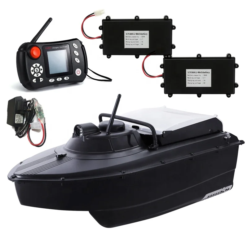 

Germany JABO 2CG 7.4V 10A+10A GPS Bait Boat with Sonar 16Nests Auto Return GPS Fishing finder bait boat