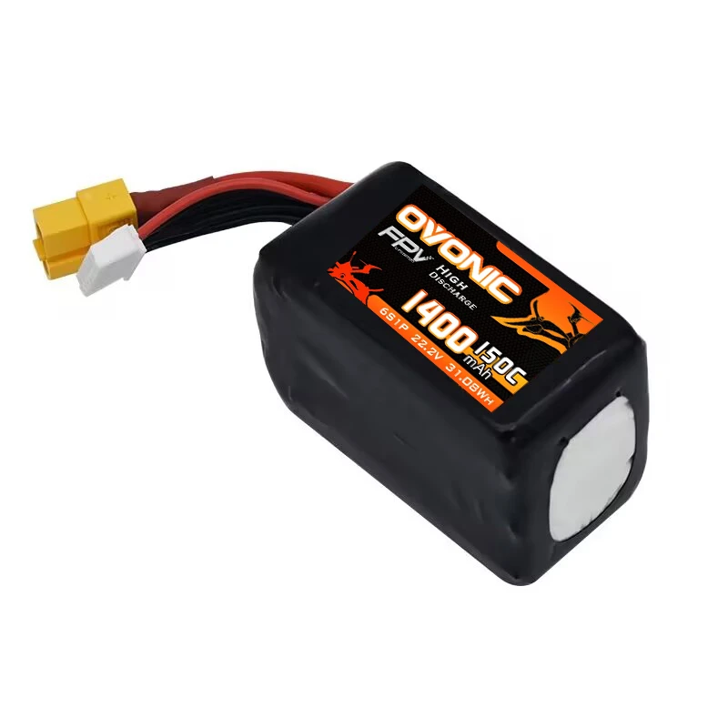 3PCS OVONIC 6S 22.2V 1400mAh 150C LiPo Battery For RC Helicopter Quadcopter FPV Racing Drone Parts With XT60 Plug 6S Battery