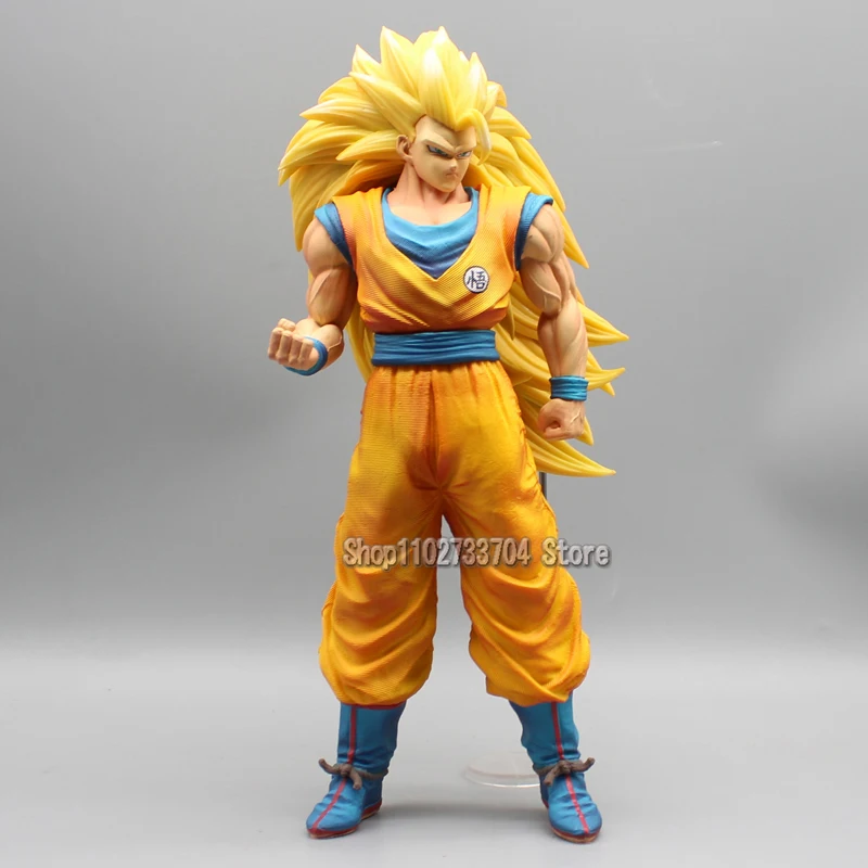 ในสต็อก SSJ3 Goku Dragon Ball ตัวเลข GK Super Saiyan Super 3 Son Goku ตัวเลขการกระทํา 30 ซม.PVC อะนิเมะคอลเลกชันรุ่นของเล่นของขวัญ