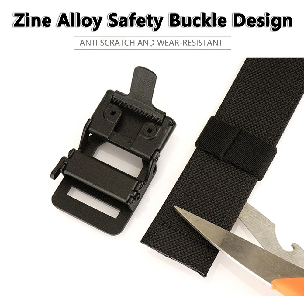 Cinturón táctico TUSHI, hebilla de Metal de liberación rápida, cinturón militar de servicio policial para hombres, cinturones de pistola EDC, faja para exteriores, accesorios IPSC