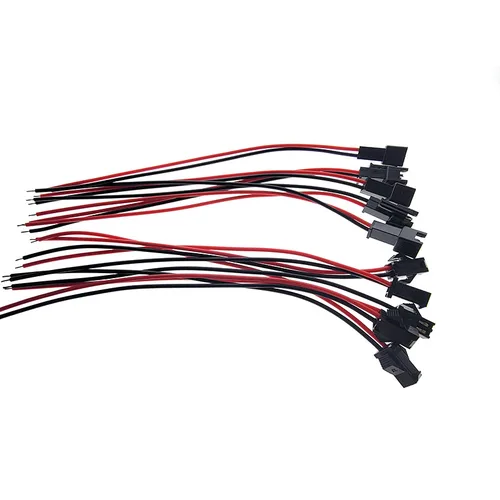 Imagen 2 del producto 5 pares de conectores largos JST SM 2P 3P 4P 5P 6P conector de cable macho a hembra conectores LED SM2P 2,54mm 10CM/20CM/30CM
