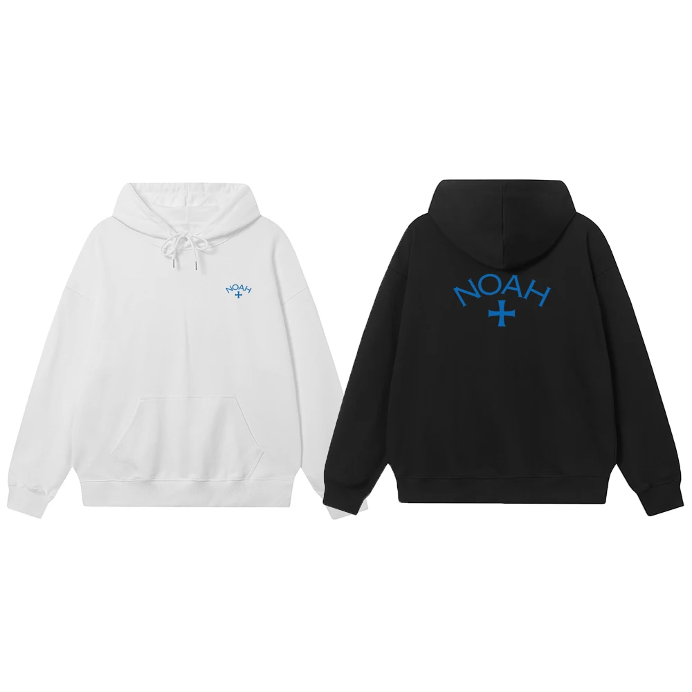 

Noah Classic Logo Printed Hoodie ex Loose Fit Autumn Winter Casual Sweatirt Blue Cross Design Long Sve Youth Faion