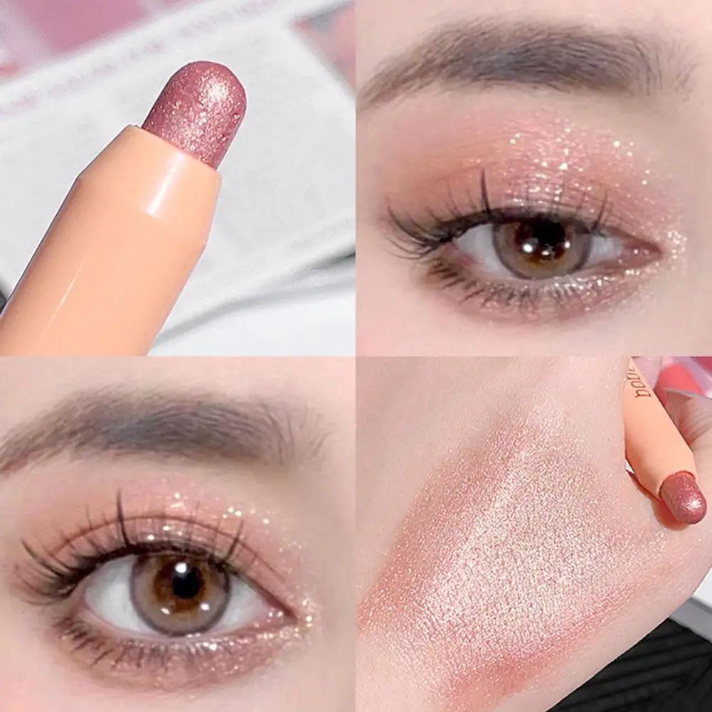 Highlighter Pen Eyes Corner Brightening High-gloss Pen Silkworm Eyeshadow Stick Makeup Glitter Lying Pearl Eye Eyeliner Pen U9v5