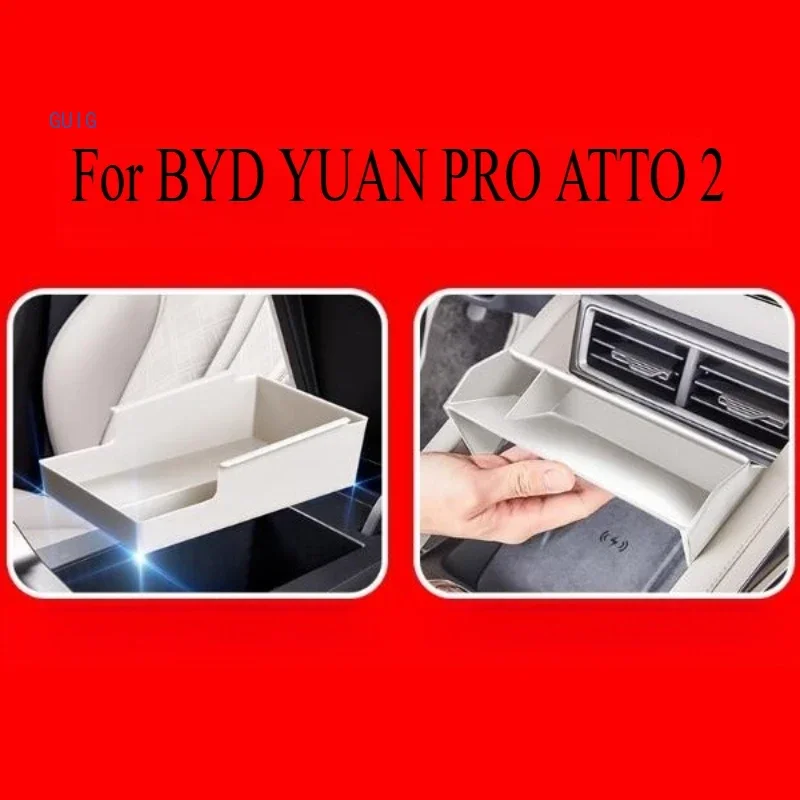 For BYD YUAN PRO ATTO 2 2024 Under Central Control Screen Storage Box Multi-functional Storage Interior Modification Supplies
