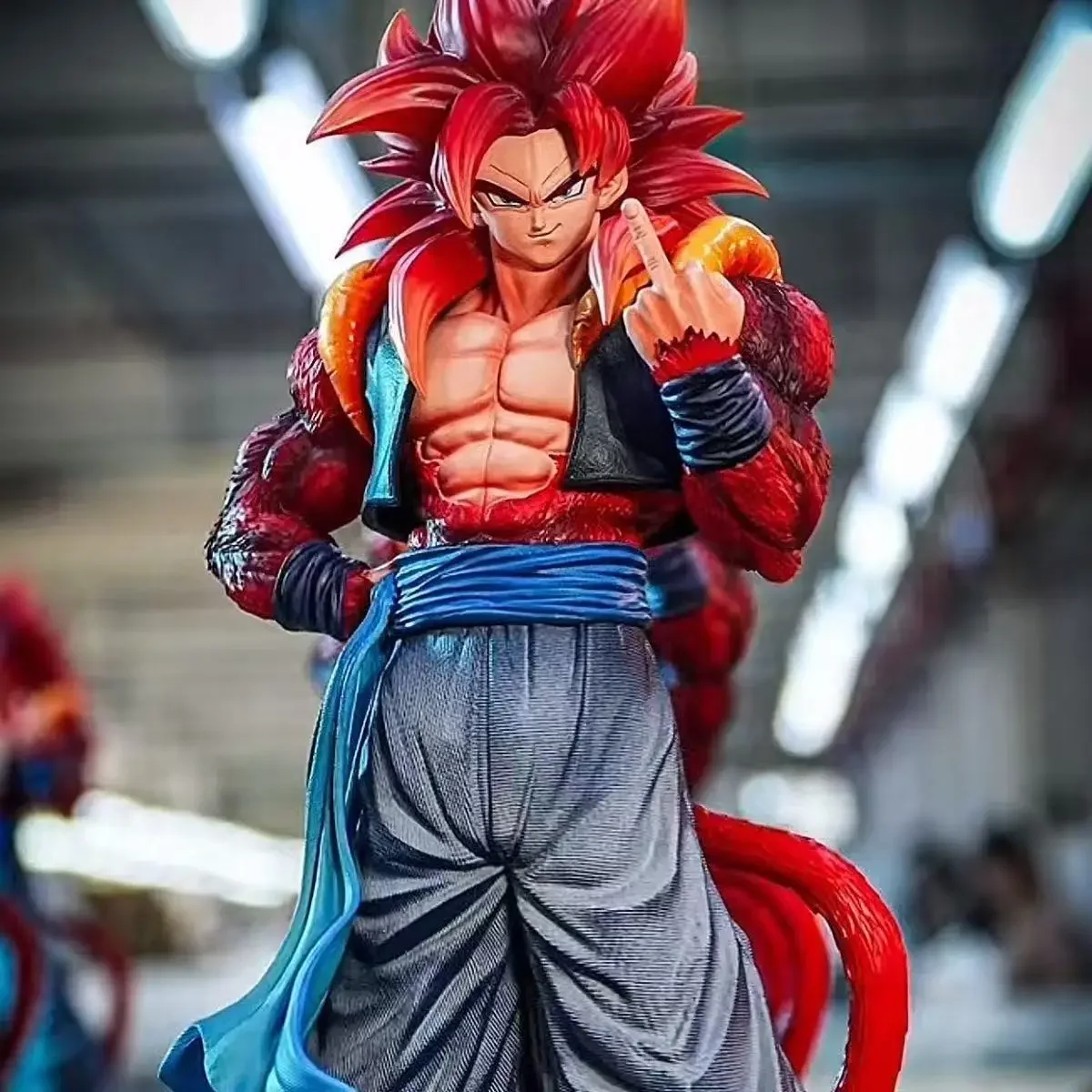 

JT 34cm Dragon Ball GT Super Saiyan 4 Gogeta Signature Taunt Pose, Anime Figure SS4 Fusion Model Statue Figurine Boy Toy Gift