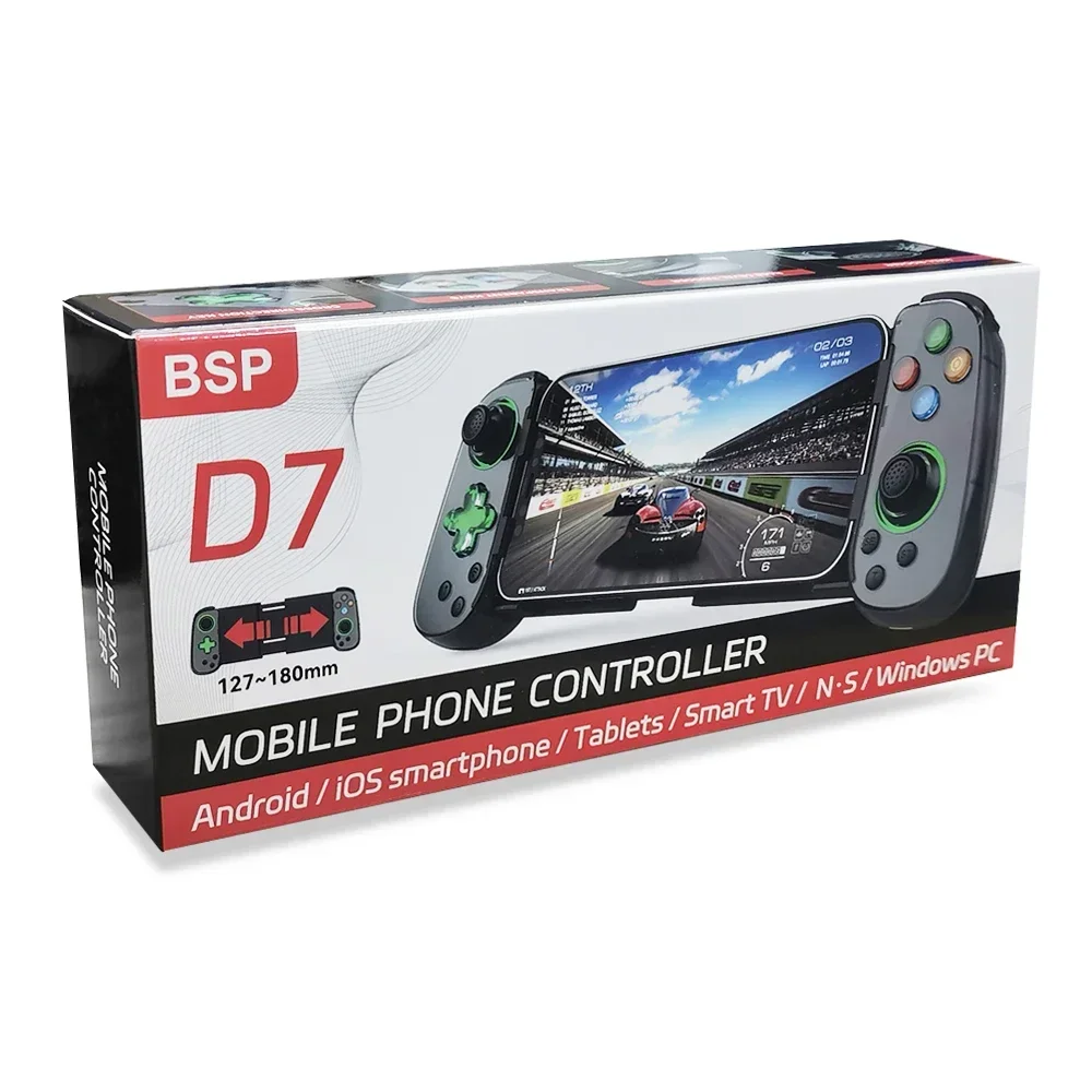 D7 gamepad controlador de jogo extensível suporta telefone android de seis eixos bluetooth gamecontroller sem fio suporta switch/pc/ios