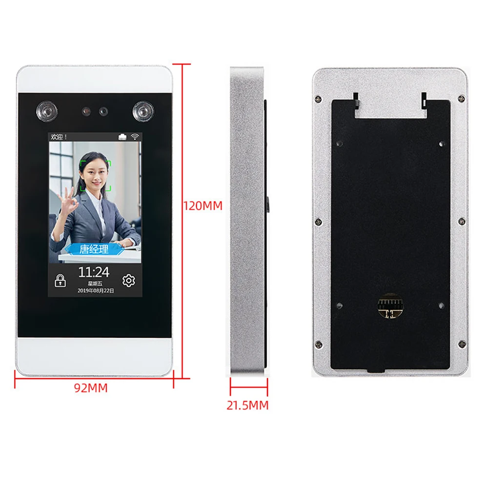 

Dynamic face recognition time attendance access controler 4.3 inch touch Screen TCP/IP 1.3MP HD camera 2000 faces