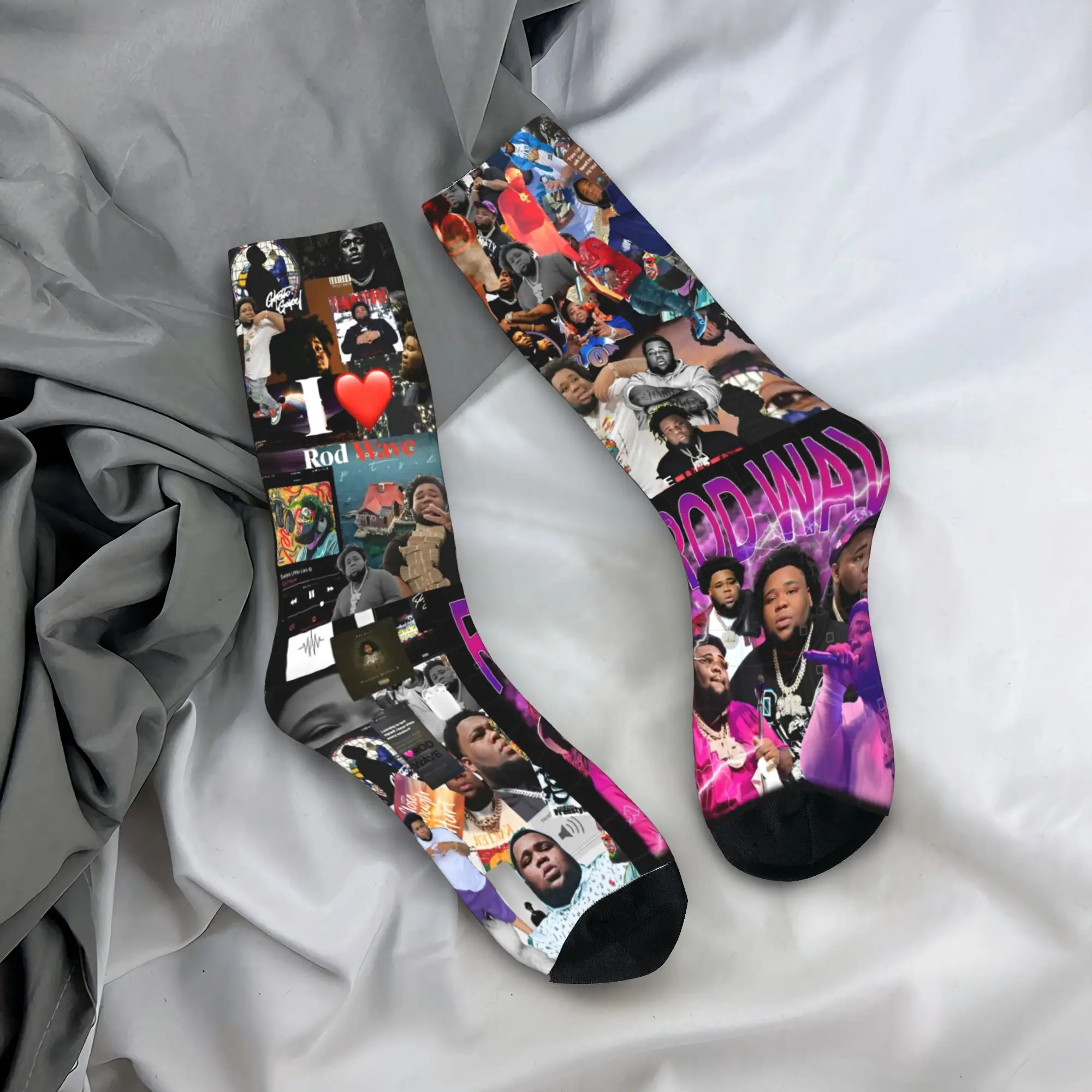 

Rapper rod wave Socks Harajuku Stockings Couple Medium Soft Cycling Socks Spring Design Non Slip Socks