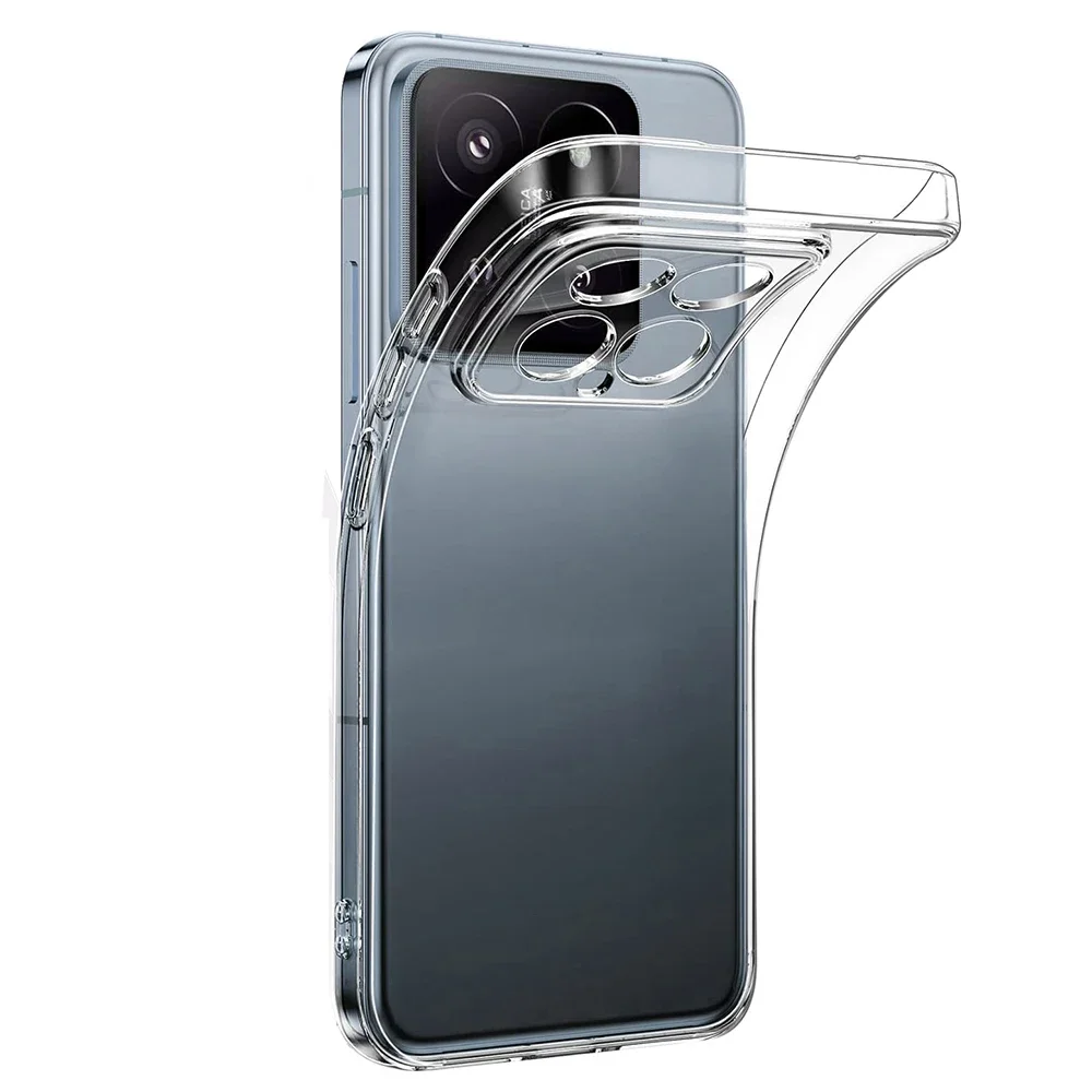 Ultra cienkie silikonowe etui na Xiaomi 14 14T 13 13T 12 12X 12S 12T Pro Lite Ultra przezroczyste, odporne na wstrząsy