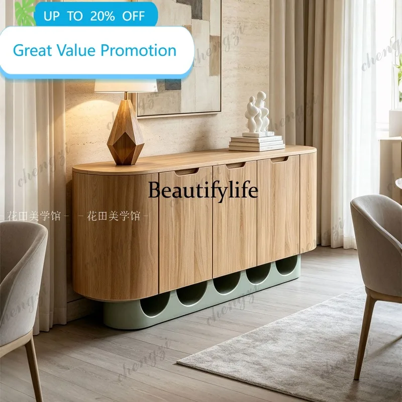 C178  Log wind porch cabinet Nordic living room dining side cabinet storage side cabinet partition