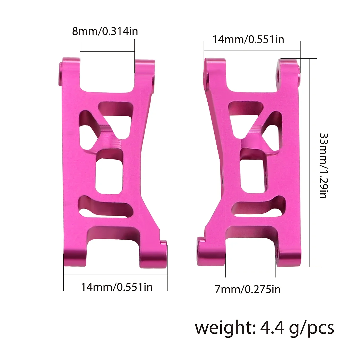 Metall-Aufhängungsarme Achsschenkel C-Naben CVD-Welle für 1/24 Losi Micro B Rc Auto 2WD Wltoys 244016 Chassis-Platten-Upgrades – Detail 19