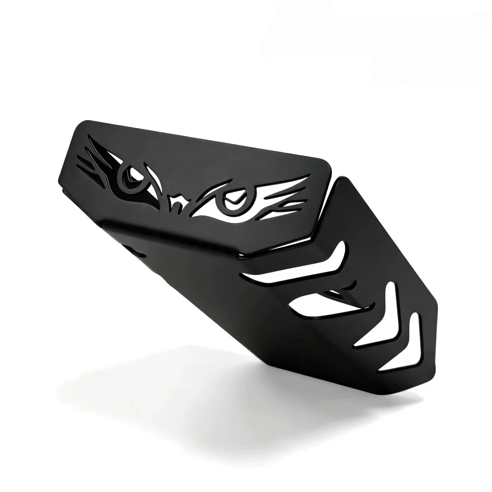 Stainless steel rectifier guard/motor protection cover for ZONTES 703RR, 703R, and 703T; non-destructive installation accessory.