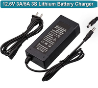 12.6V  10A 5A Li-ion Battery Charger Power Adapter for 11.1V 12V 12.6V 3String Rechargeable Lithium   Pack DC 2.1mm X 5.5