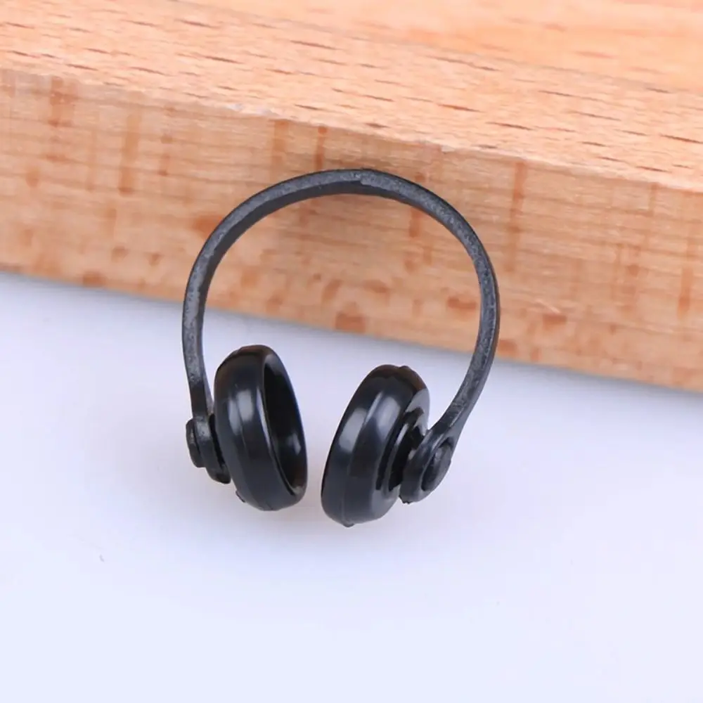 Dollhouse Props Dollhouse Headphone Model Classic Toys Plastic Miniature Headset Model 1/12 Scale Miniatures Wireless Earphone