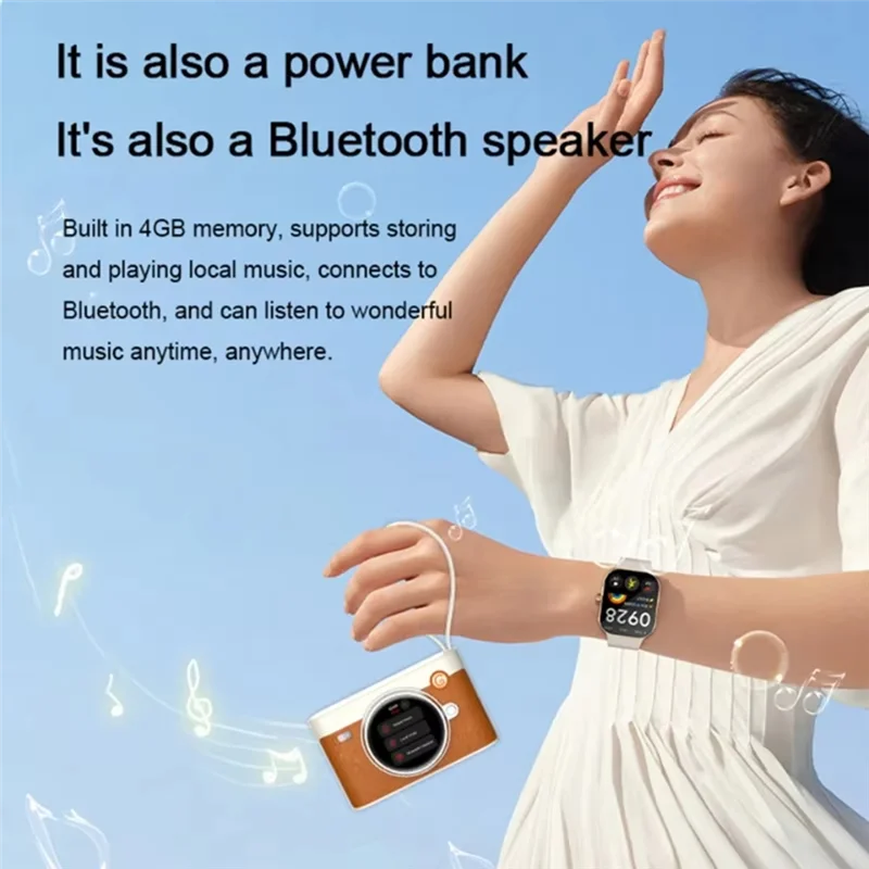 A24U Bluetooth Speaker HD Display Screen Bluetooth Speaker Speaker Support Phone Call Calculator