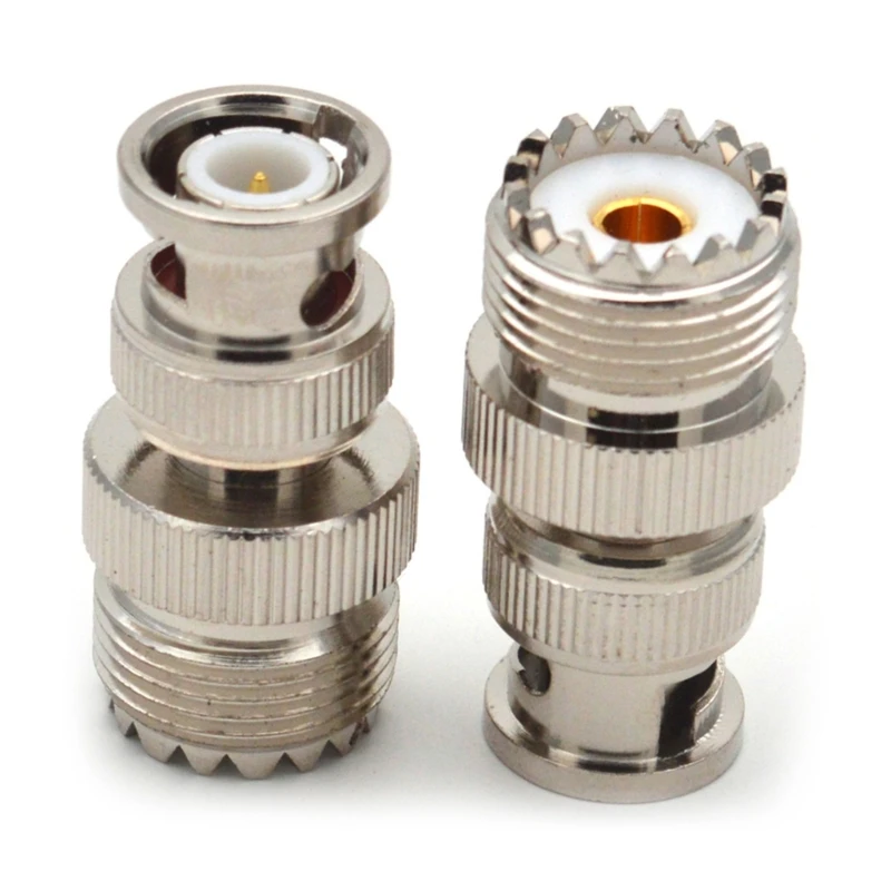 1PC UHF SO239 PL259 Buchse auf BNC Stecker RF Koaxial Koax Adapter