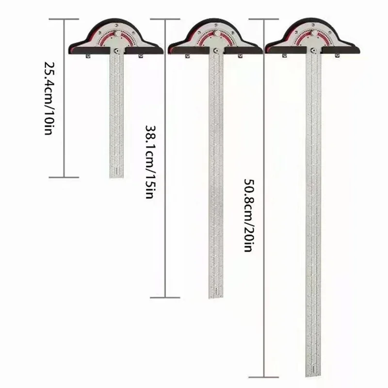 Stainless Steel Woodworking Edge Ruler Protractor Angle Finder Vernier Caliper Measure Tool Baseboard Crafts Carpenter Tool