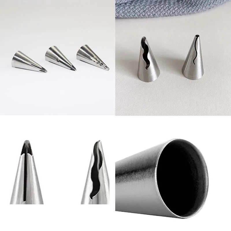 7Pcs Stainless Steel Pastry Tip for Cake Decorating Reusable Pink Flower Pastry Tip for Biscuit Tart Cupcakes Cake and Cookies