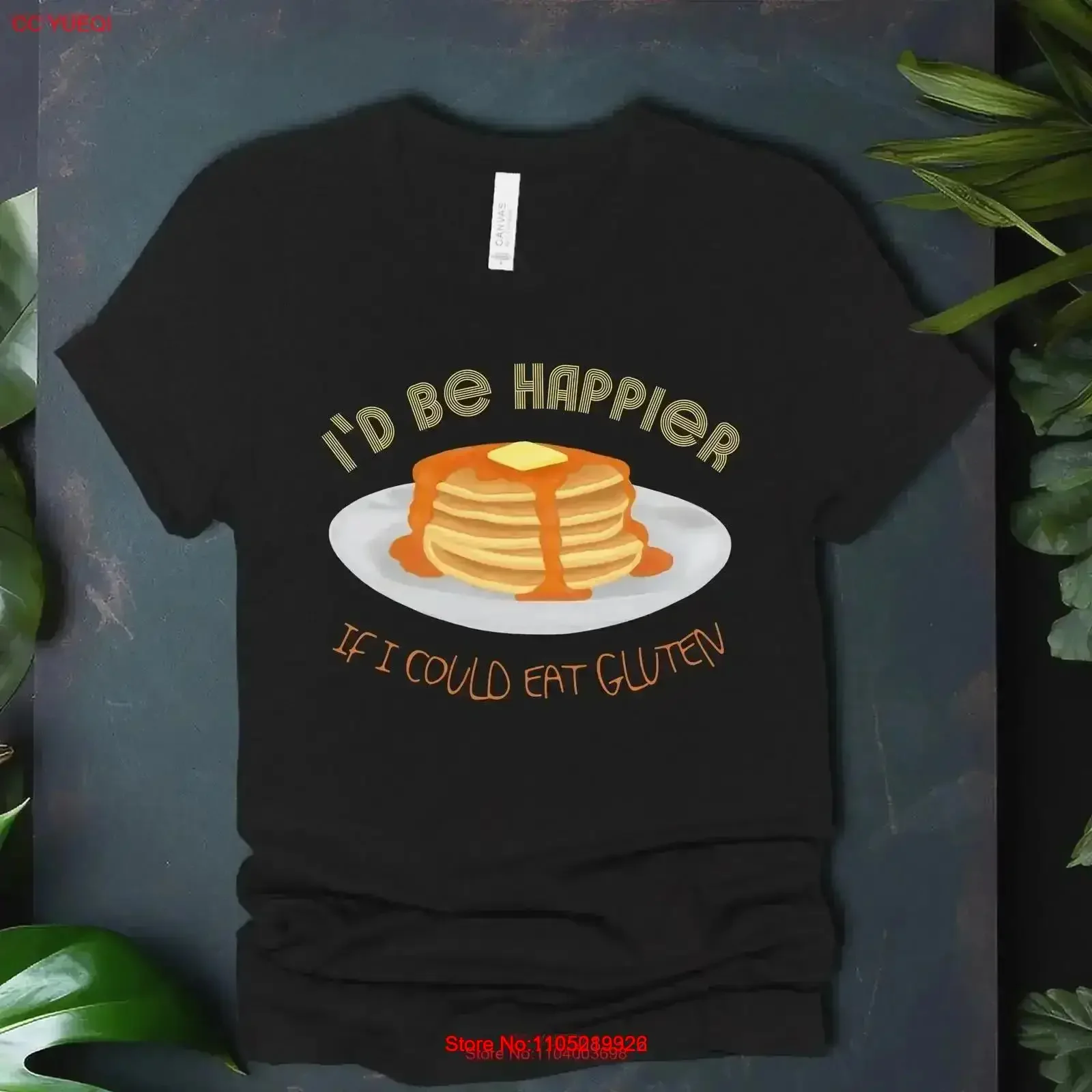 La camisa sin gluten no puede comer regalo para dietician divertidos panqueques de enfermedades celíacas T que ama el pan foodie vintage Lavado Suave