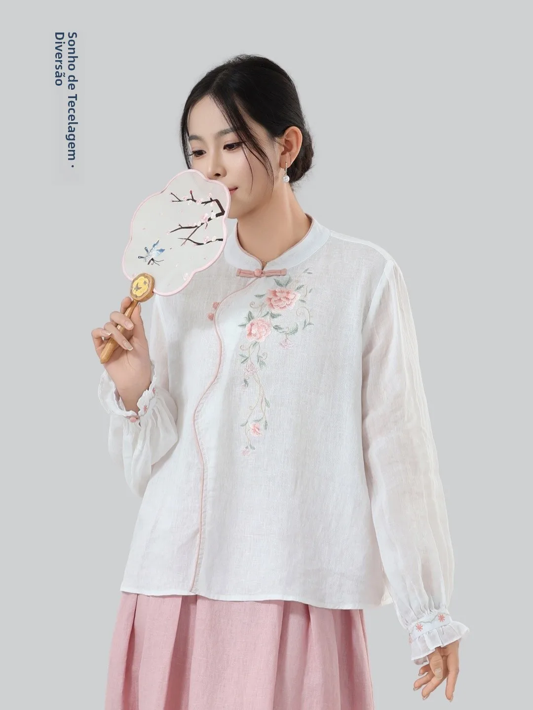 exquisite-chinese-style-embroidered-double-layer-silk-small-shirt-with-stand-collar-and-side-buttons-spring-2026