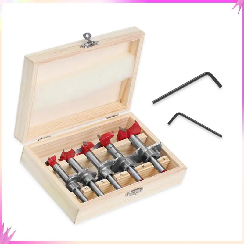 

B50C Positioning Hole Saw Kit Adjustable 15-35Mm Hinge Hole Opener Woodworking Carbide Drill Bits Set